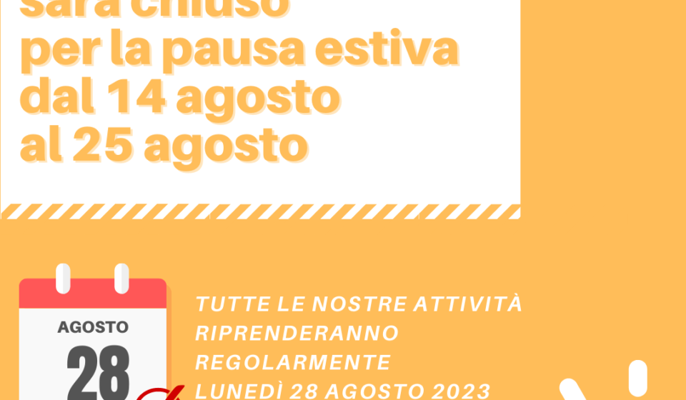 CONSULTORIO AIED MILANO chiuso agosto